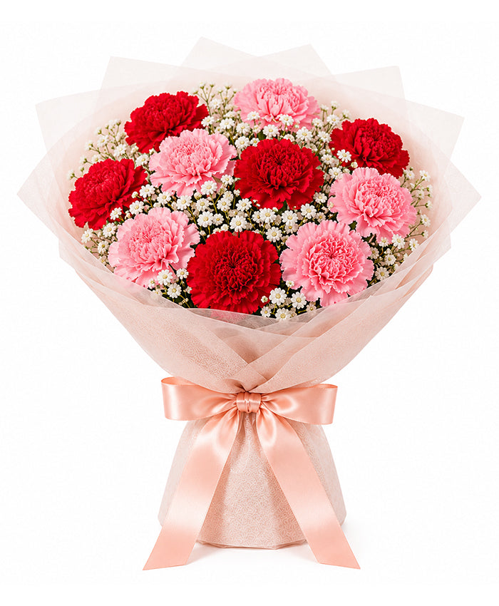 Red & Pink Carnation Bouquet