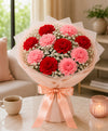 Red & Pink Carnation Bouquet