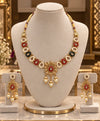 Royal Kundan-Inspired Dori Necklace Set with Matching Pearl Drop Earrings