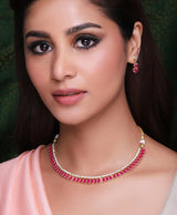 Ruby Petal Royale Jewellery Set