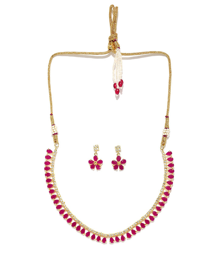 Ruby Petal Royale Jewellery Set