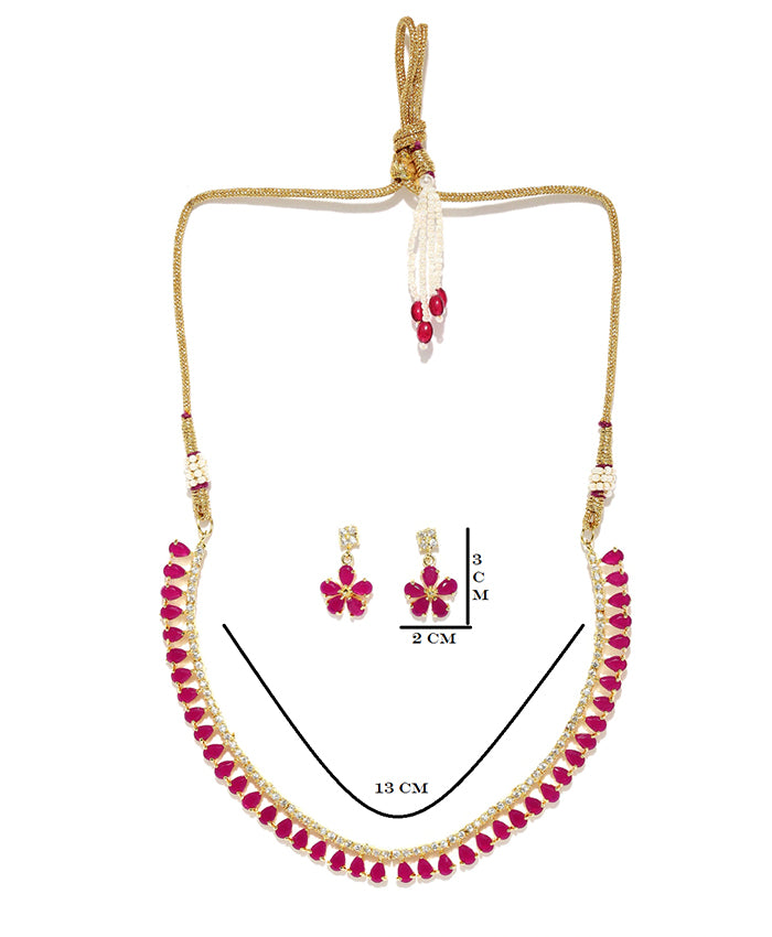 Ruby Petal Royale Jewellery Set