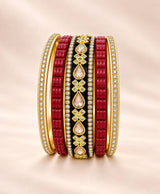 Ruby Ember Lac Bangle Set