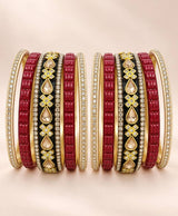 Ruby Ember Lac Bangle Set