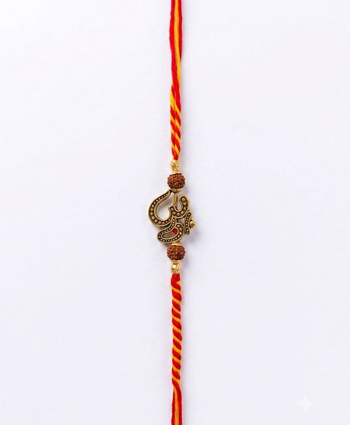 Sacred Om Rudraksha Spiritual Rakhi
