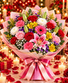 Seasonal Mixed Flower Bouquet – 15 Flowers