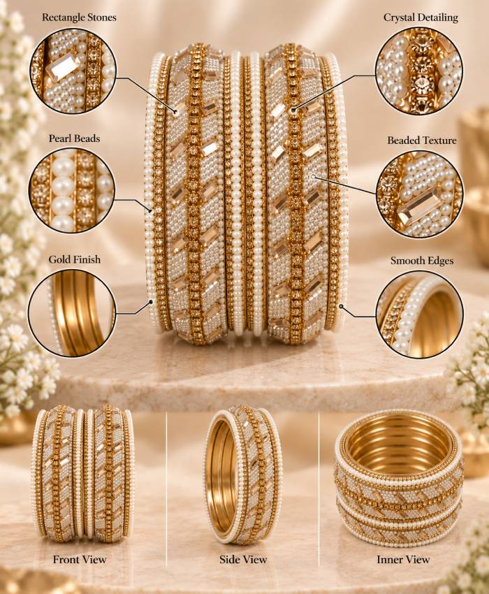 Shubhra Pearl Radiance Bangle Set