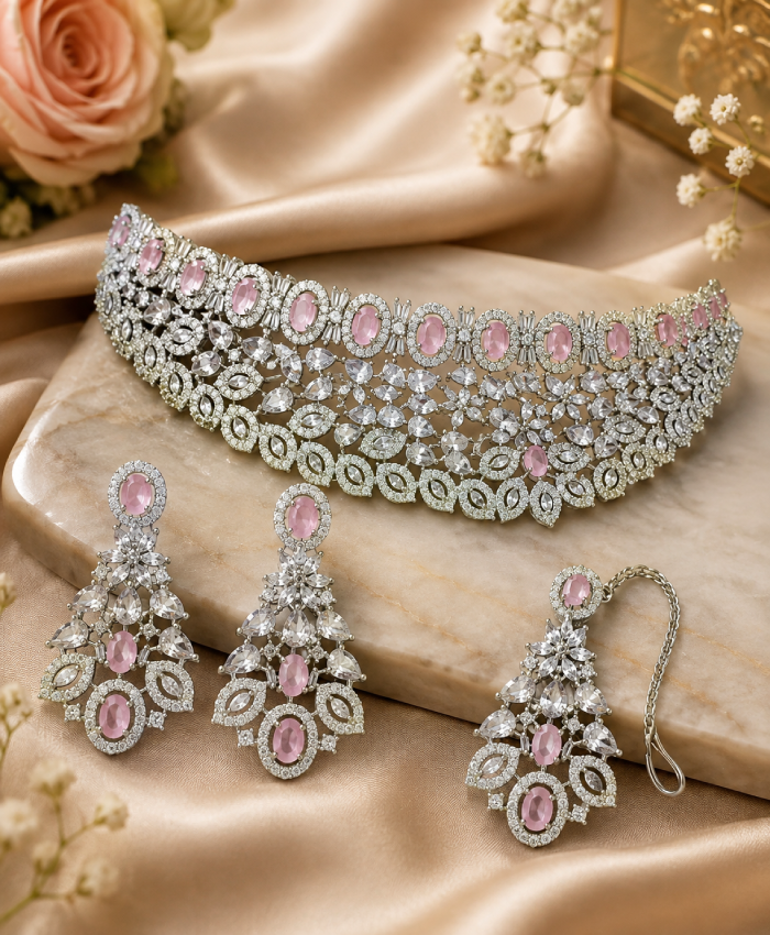 Rosé Élan Crystal Statement Set