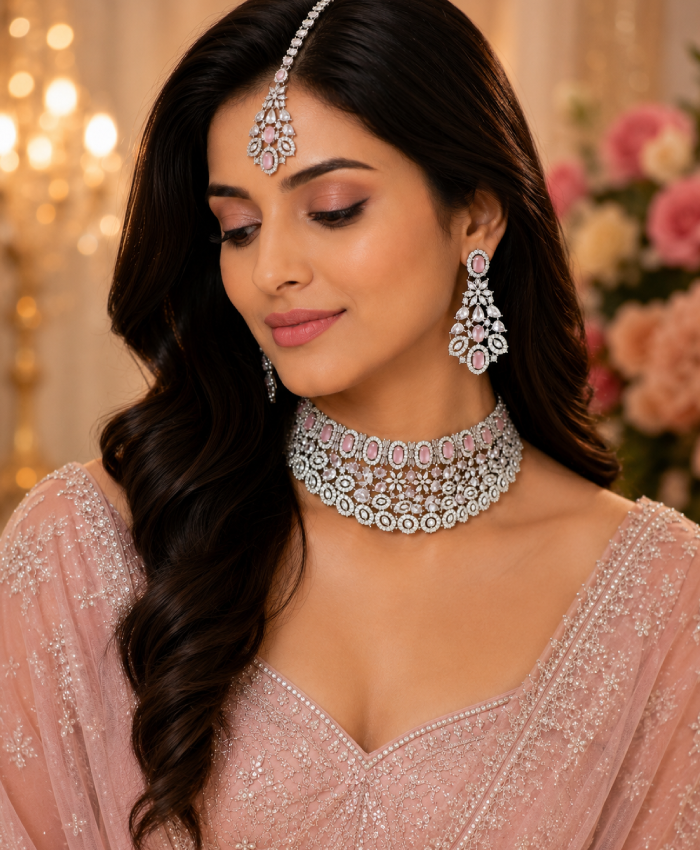 Rosé Élan Crystal Statement Set