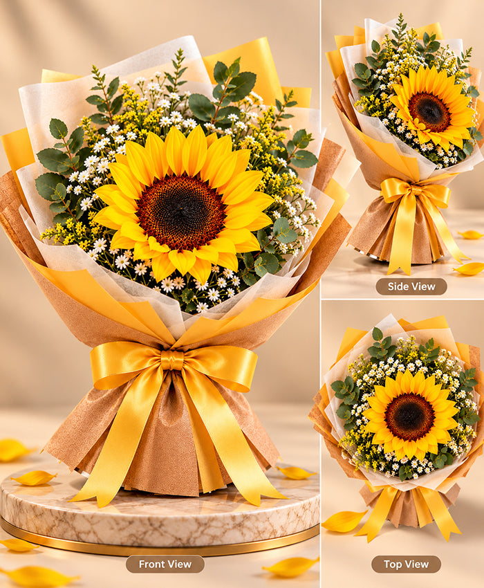 Single Sunflower Bouquet – 1 Sunflower