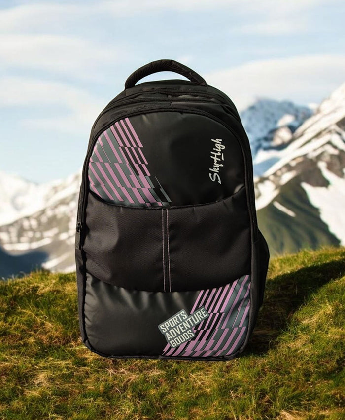 Sky High Adventure Black & Pink Travel Backpack