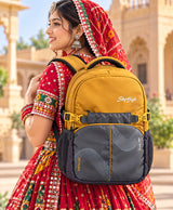 Sky High Adventure Pro Mustard Yellow & Grey Backpack