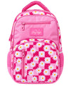 Sky High Daisy Charm Pink Checkered School Backpack for Girls