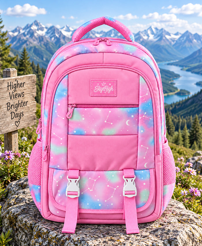 Sky High Galaxy Dream Pink School Backpack for Girls