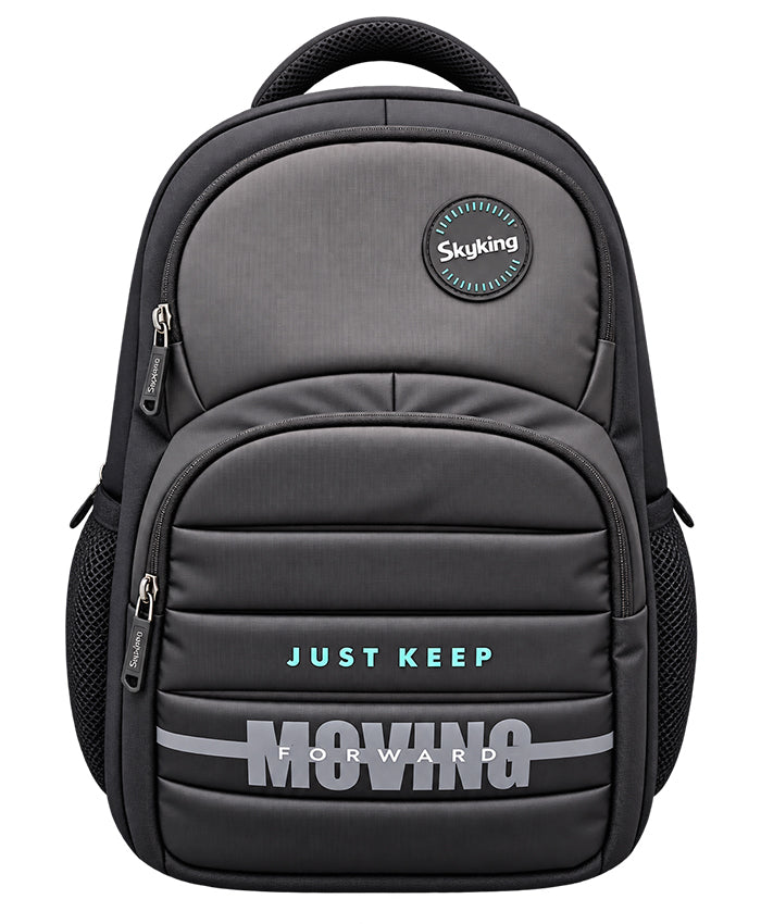 Sky High Just Keep Moving Forward Black & Grey Backpack