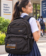 Sky High Moving Forward Black Multi-Compartment Everyday Backpack