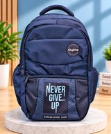 Sky High Never Give Up Navy Blue Multi-Compartment Everyday Backpack