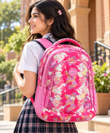 Sky High Pink Camouflage Printed School Backpack