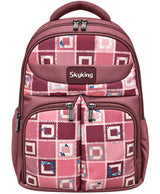 Sky High Rose Grid Multi-Compartment School Backpack