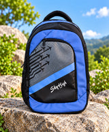 Sky High Royal Blue & Black Racing Print School Backpack