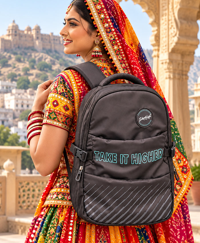 Sky High Take It Higher Charcoal Black Everyday Backpack
