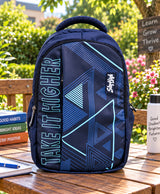 Sky High Take It Higher Navy Blue Geometric Printed Backpack