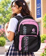 Sky High Travel Expedition Black & Pink Multi-Compartment Backpack