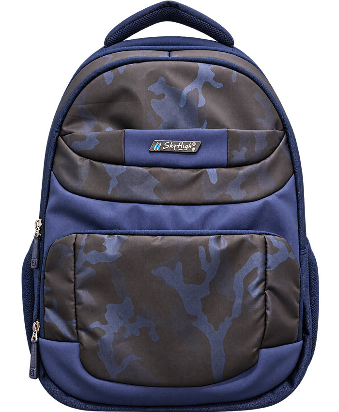 Sky High Urban Camo Navy Blue Multi-Compartment Backpack