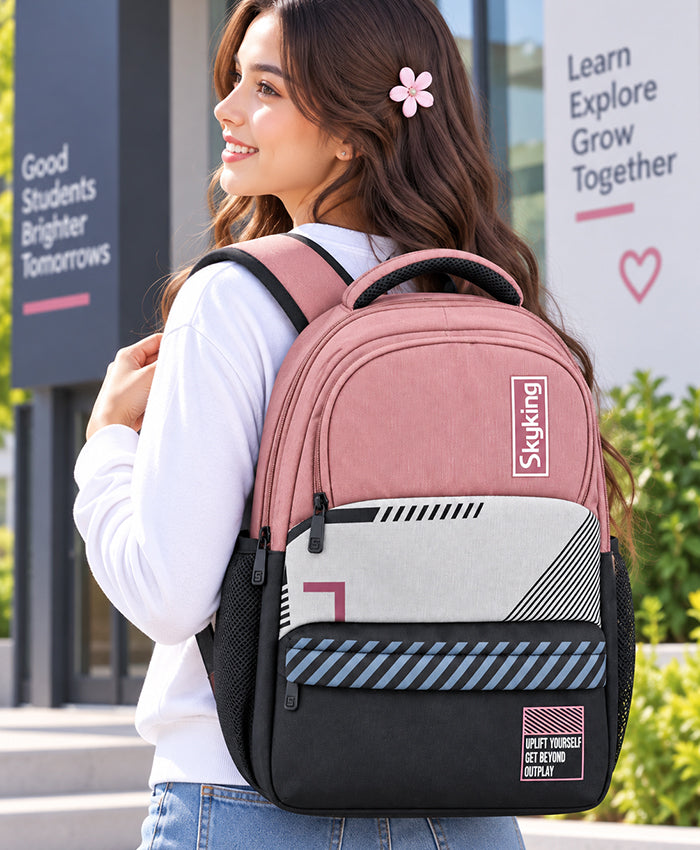 Sky High Urban Edge Pink, Grey & Black Multi-Compartment Backpack