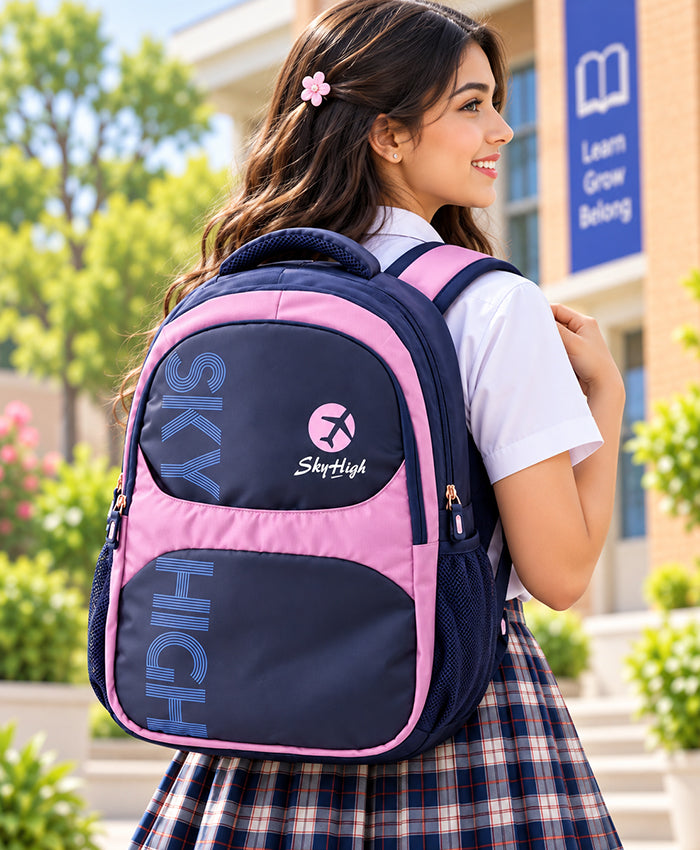Sky High Urban Flex Navy Blue & Pink Backpack