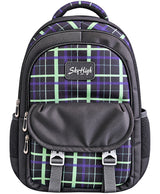 Sky High Urban Plaid Black Multi-Compartment School Backpack