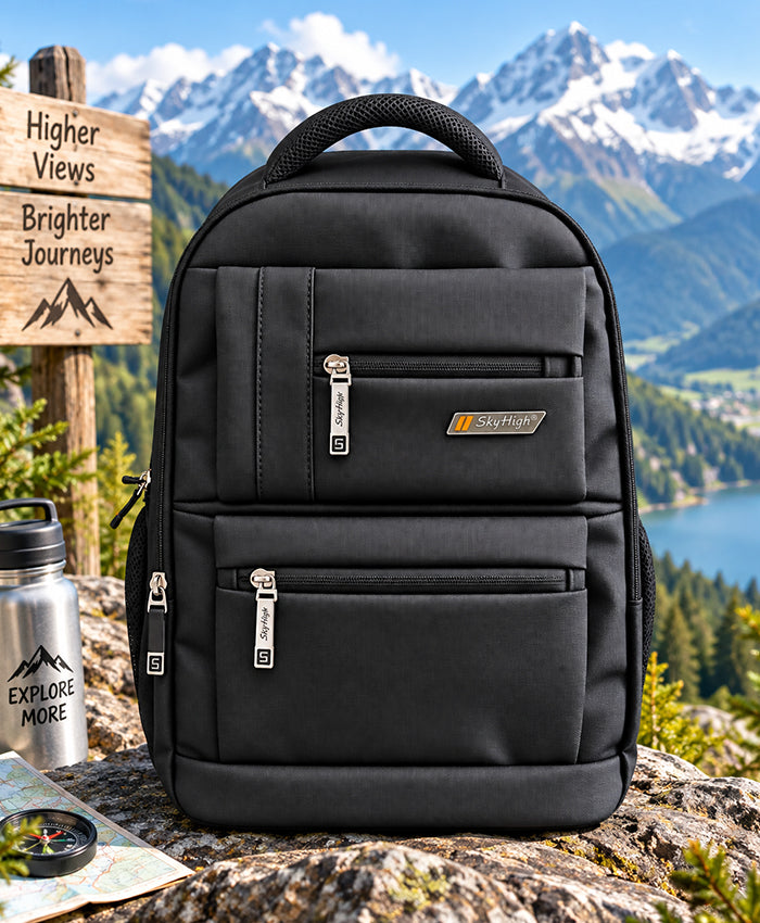 Sky High Urban Pro Black Multi-Pocket Backpack