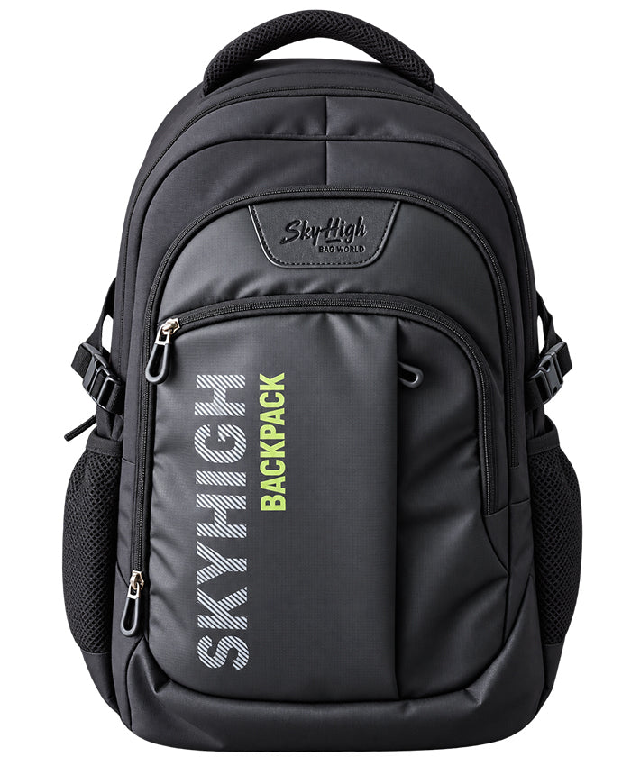 Sky High Urban Pro Black & Grey Multi-Compartment School Backpack