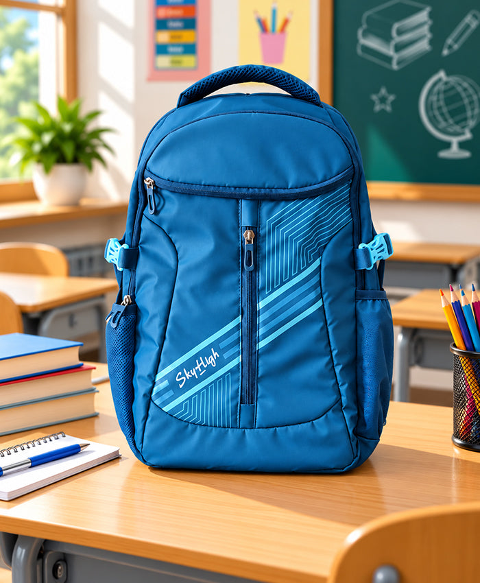 Sky High Velocity Blue Graphic Backpack