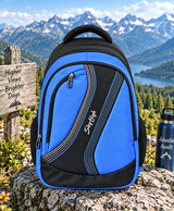 Sky High Velocity Blue & Black Multi-Compartment School Backpack