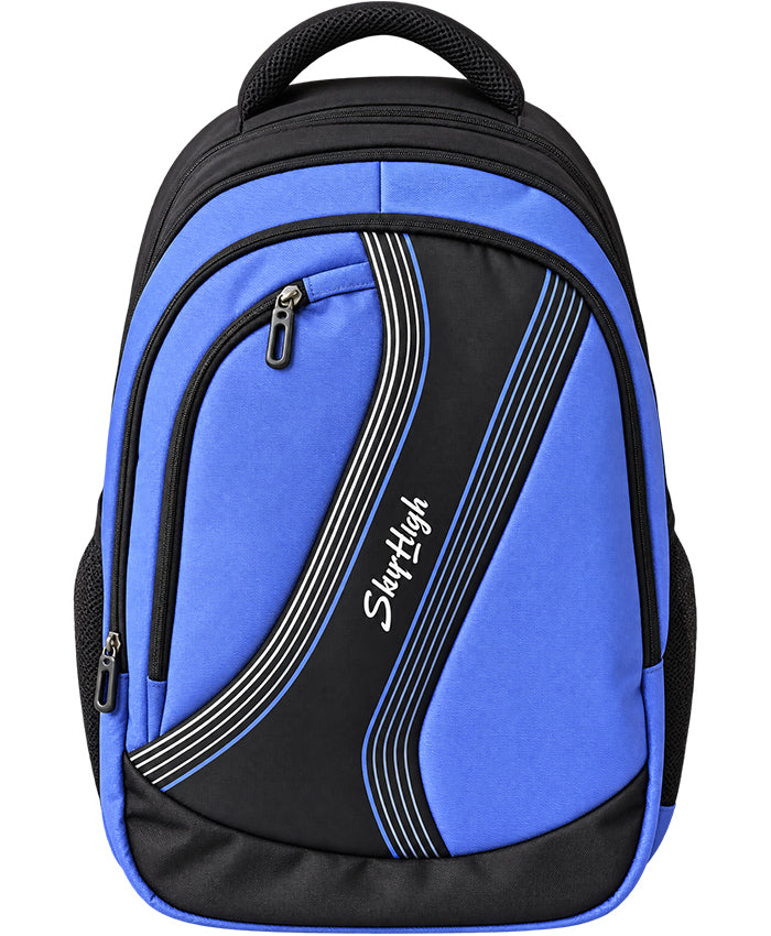 Sky High Velocity Blue & Black Multi-Compartment School Backpack
