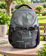 Skyking Never Give Up Grey & Black Backpack