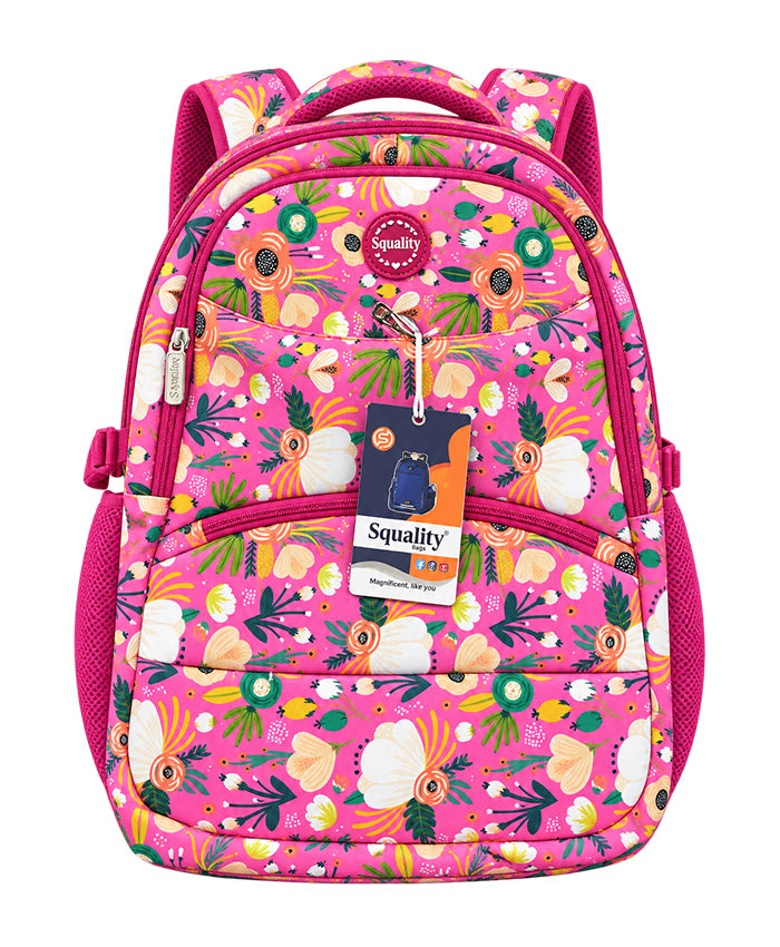 Squality BloomBerry Floral School Backpack