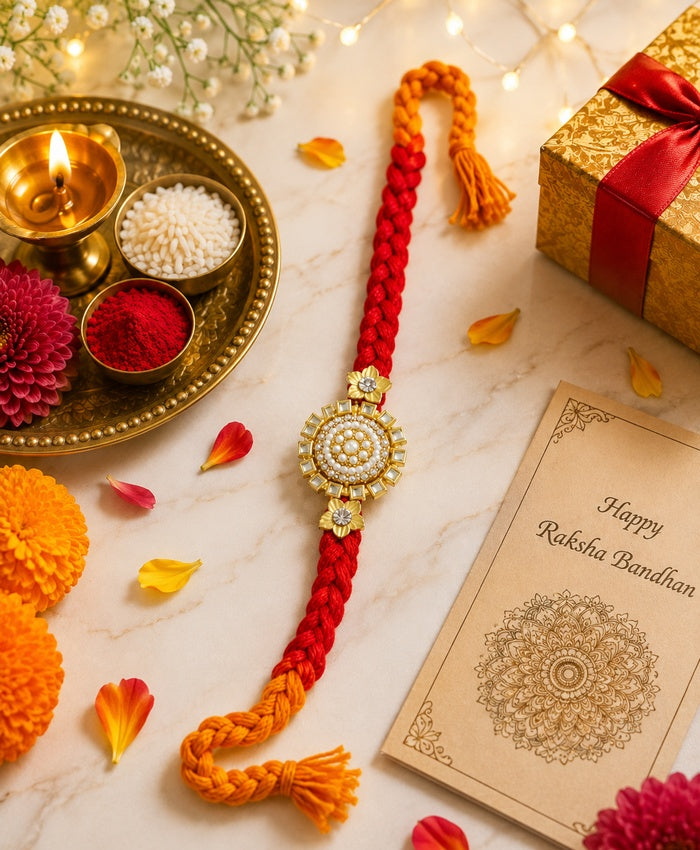 Suhana Shagun Pearl Bloom Rakhi