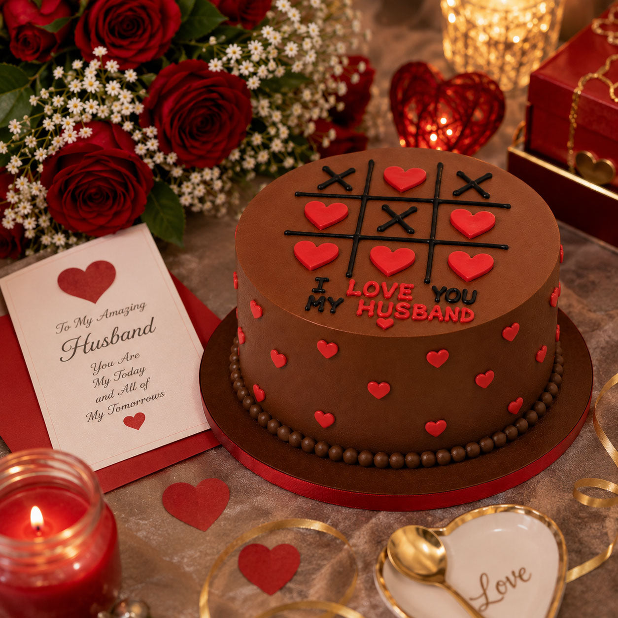 Sweet Chocolate Cream Cake for Him