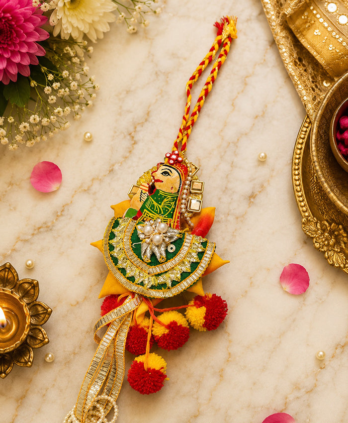 Traditional Rajasthani Doll Rakhi Combo