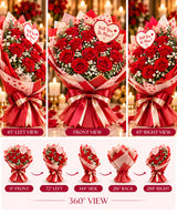 Will You Be Mine Rose Bouquet – 12 Red Roses