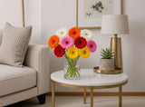 Cheerful Gerbera Blossoms Vase