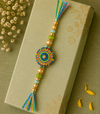 Pastel Evil Eye Beaded Designer Rakhi