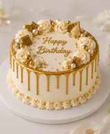 Golden Drip Celebration Cake