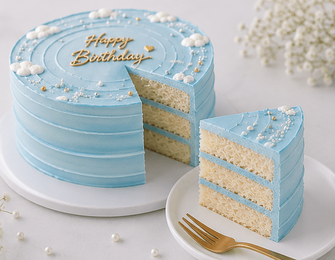 Blue Sky Celebration Cake