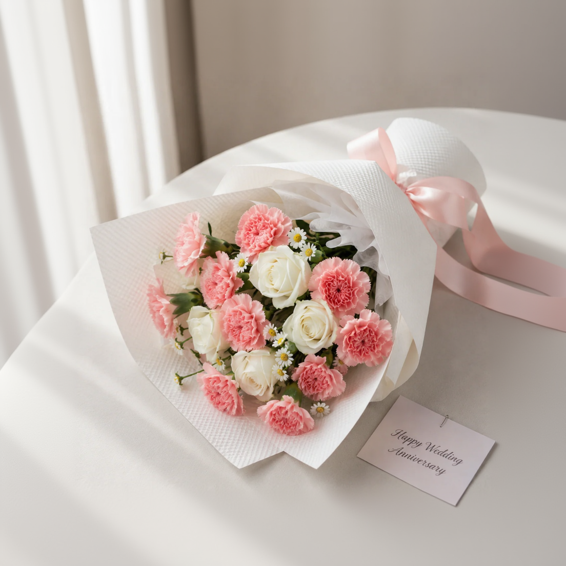 Blush Harmony Anniversary Bouquet