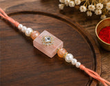 Blush Pink Crystal Designer Rakhi