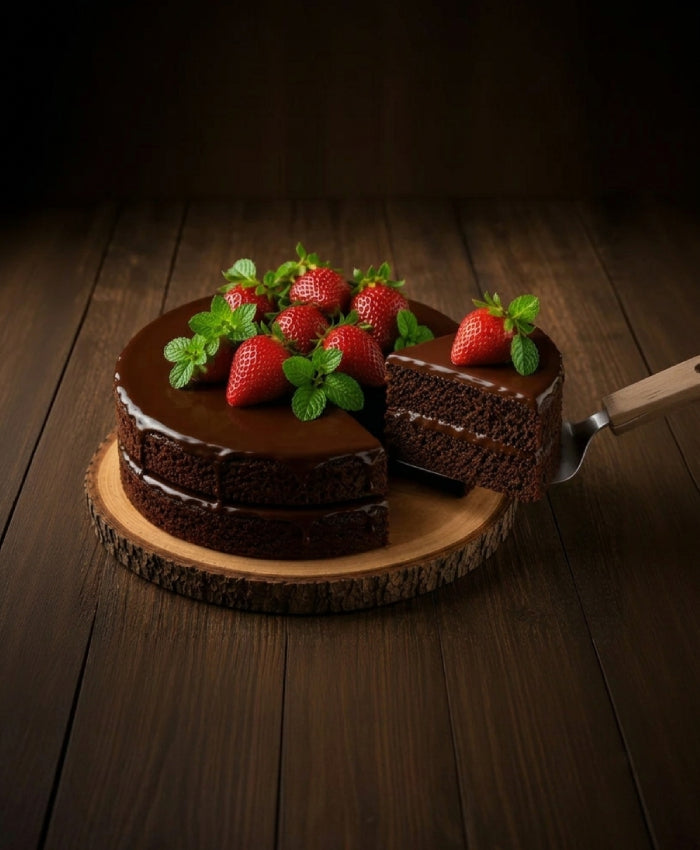 Chocolate Strawberry Delight Cake