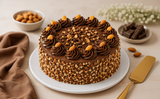 Chocolate Almond Crunch Truffle Cake